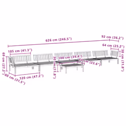 VidaXL 3209443 Canapé de patio - Vue supplémentaire 8