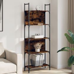 Bibliothèque à 5 niveaux chêne fumé 60,5x24x166,5 cm - Vidaxl