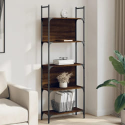 vidaXL Bibliothèque à 5 niveaux chêne marron 60,5x24x166,5 cm
