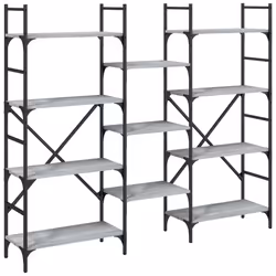 VidaXL 838876, Gris, Chêne, Acier, Bois, 20 kg, 1600 mm, 285 mm