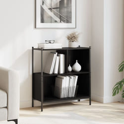 Bibliothèque noir 72x28x77,5 cm bois d'ingénierie Vidaxl
