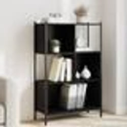 vidaXL Bibliothèque noir 72x28x109 cm bois d'ingénierie