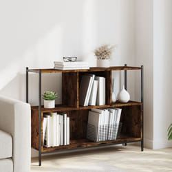 vidaXL Bibliothèque chêne fumé 102x28x77,5 cm bois d'ingénierie