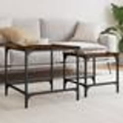 vidaXL Tables basses gigognes 2 pcs chêne fumé bois d'ingénierie