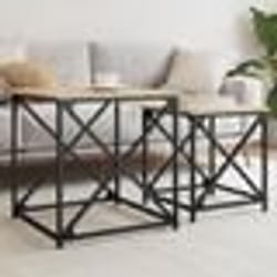 vidaXL Tables basses gigognes 2 pcs chêne sonoma bois d'ingénierie