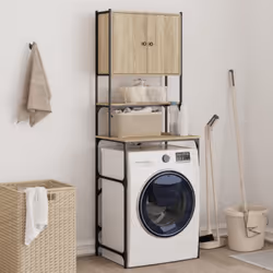 Avec ce meuble pour lave-linge, vous pouvez créer et utiliser de manière optimale un espace de rangement supplémentaire dans ...
