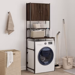 Description générale Avec ce meuble pour lave-linge, vous pouvez créer un espace de rangement supplémentaire dans la salle de ...