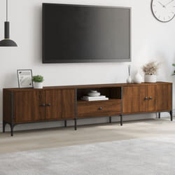 Vidaxl - Meuble tv à tiroir chêne brun 200x25x44 cm bois d'ingénierie