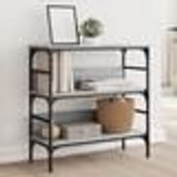 vidaXL Table console sonoma gris 75x32x75 cm bois d'ingénierie