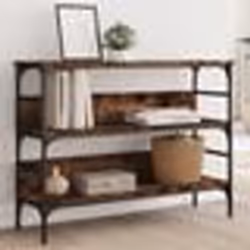vidaXL Table console chêne fumé 100x32x75 cm bois d'ingénierie