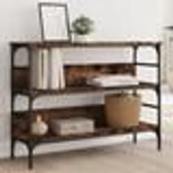 vidaXL Table console chêne fumé 100x32x75 cm bois d'ingénierie