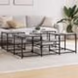 vidaXL Table basse sonoma gris 121x121x40 cm bois d'ingénierie