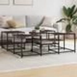 vidaXL Table basse chêne marron 121x121x40 cm bois d'ingénierie