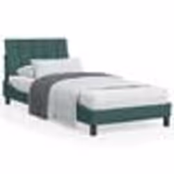 vidaXL Cadre de lit sans matelas vert foncé 80x200 cm velours - 80 x 200 cm