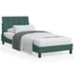 vidaXL Cadre de lit sans matelas vert foncé 80x200 cm velours - 80 x 200 cm