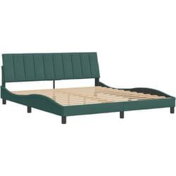 Vidaxl - Cadre de lit sans matelas vert foncé 180x200 cm velours