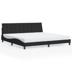 vidaXL Cadre de lit sans matelas noir 200x200 cm velours