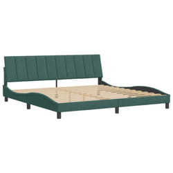 Cadre De Lit Sans Matelas Vert Foncé 200x200 Cm Velours Vidaxl