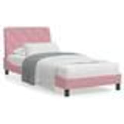 vidaXL Cadre de lit sans matelas rose 80x200 cm velours - 80 x 200 cm
