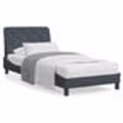vidaXL Cadre de lit sans matelas gris foncé 90x190 cm velours - 90 x 190 cm