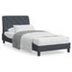 vidaXL Cadre de lit sans matelas gris foncé 90x200 cm velours - 90 x 200 cm