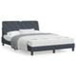 vidaXL Cadre de lit sans matelas gris foncé 140x190 cm velours - 140 x 190 cm