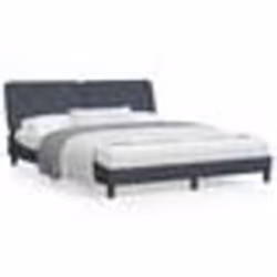 vidaXL Cadre de lit sans matelas gris foncé 160x200 cm velours - 160 x 200 cm