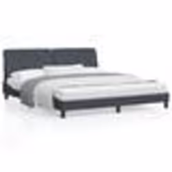 vidaXL Cadre de lit sans matelas gris foncé 180x200 cm velours - 180 x 200 cm