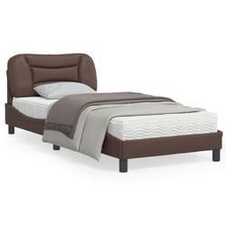 vidaXL Cadre de lit sans matelas marron 90x190 cm similicuir - 90 x 190 cm