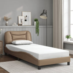 Vidaxl - Cadre de lit sans matelas cappuccino 90x190 cm similicuir