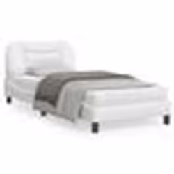 vidaXL Cadre de lit sans matelas blanc 90x200 cm similicuir - 90 x 200 cm