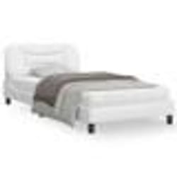 vidaXL Cadre de lit sans matelas blanc 100x200 cm similicuir - 100 x 200 cm