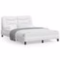 vidaXL Cadre de lit sans matelas blanc 140x200 cm similicuir - 140 x 200 cm