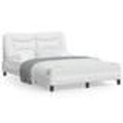 vidaXL Cadre de lit sans matelas blanc 140x200 cm similicuir - 140 x 200 cm