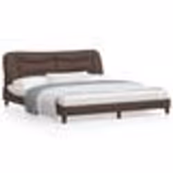 vidaXL Cadre de lit sans matelas marron 180x200 cm similicuir - 180 x 200 cm