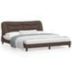 vidaXL Cadre de lit sans matelas marron 180x200 cm similicuir - 180 x 200 cm