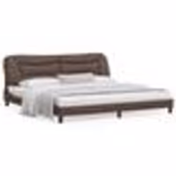vidaXL Cadre de lit sans matelas marron 200x200 cm similicuir - 200 x 200 cm