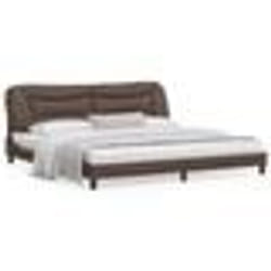 vidaXL Cadre de lit sans matelas marron 200x200 cm similicuir - 200 x 200 cm