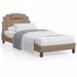 vidaXL Cadre de lit sans matelas cappuccino 90x190 cm similicuir - 90 x 190 cm