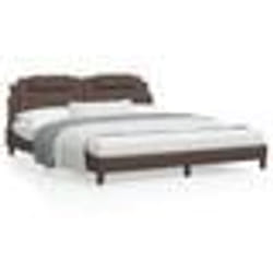 vidaXL Cadre de lit sans matelas marron 180x200 cm similicuir - 180 x 200 cm