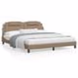 vidaXL Cadre de lit sans matelas cappuccino 180x200 cm similicuir - 180 x 200 cm