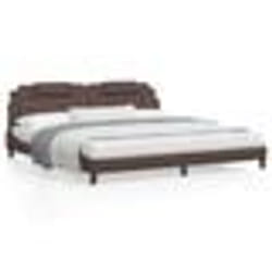 vidaXL Cadre de lit sans matelas marron 200x200 cm similicuir - 200 x 200 cm