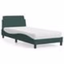 vidaXL Lit avec matelas vert foncé 80x200 cm velours - 80 x 200 cm