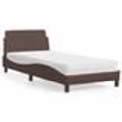 vidaXL Lit avec matelas marron 90x200 cm similicuir - 90 x 200 cm
