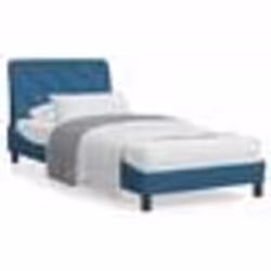 vidaXL Lit avec matelas bleu 80x200 cm velours - 80 x 200 cm
