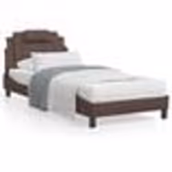 vidaXL Lit avec matelas marron 80x200 cm similicuir - 80 x 200 cm