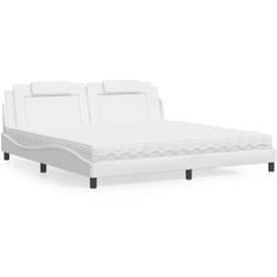 Vidaxl - Lit Avec Matelas Blanc 200x200 Cm Similicuir