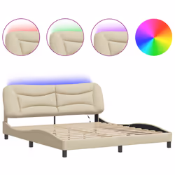 VidaXL 3213681, Crème, 950 mm, 2,18 m, 745 mm, 900 x 2000 mm, 1 pièce(s)