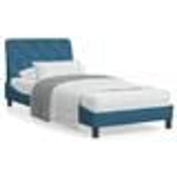 vidaXL Cadre de lit avec LED sans matelas bleu 80x200 cm velours - 80 x 200 cm