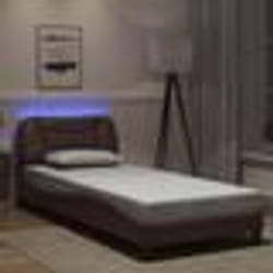 vidaXL Cadre de lit avec LED sans matelas marron 80x200 cm - 80 x 200 cm
